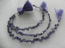 Iolite Cut Square Beads